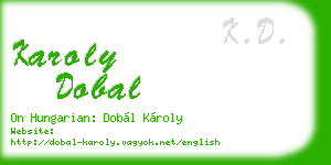 karoly dobal business card